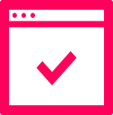 check mark on a screen icon
