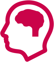 pink human brain icon