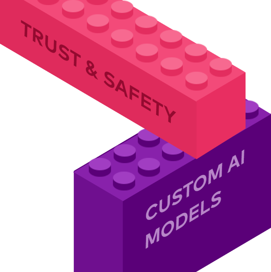 pink and purple lego pieces