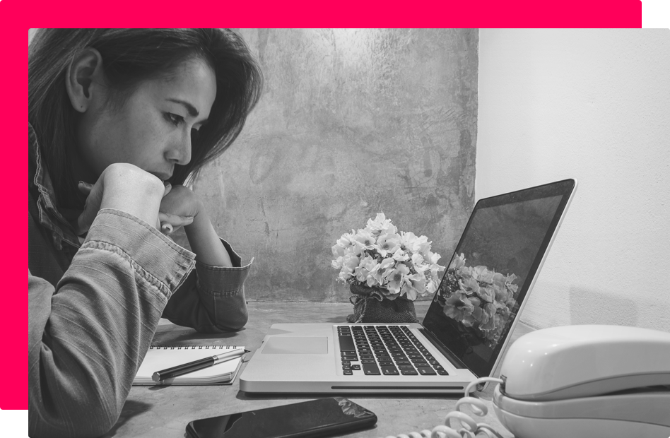 woman looking at her computer - trust and safety