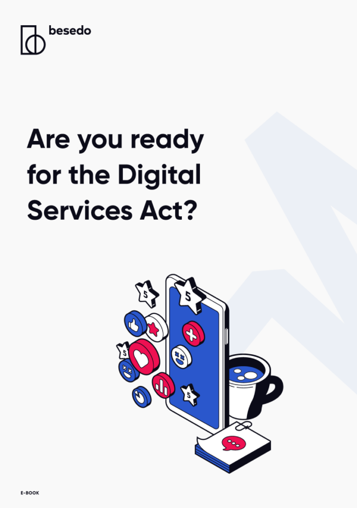 Cover for the eBook “Are you ready for the Digital Services Act?” from Besedo