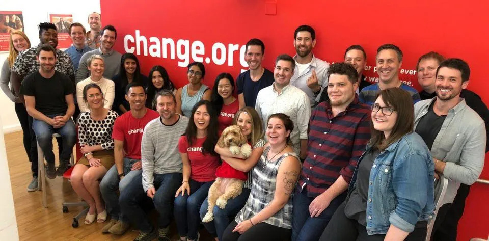 Team members of the Change.org San Francisco office