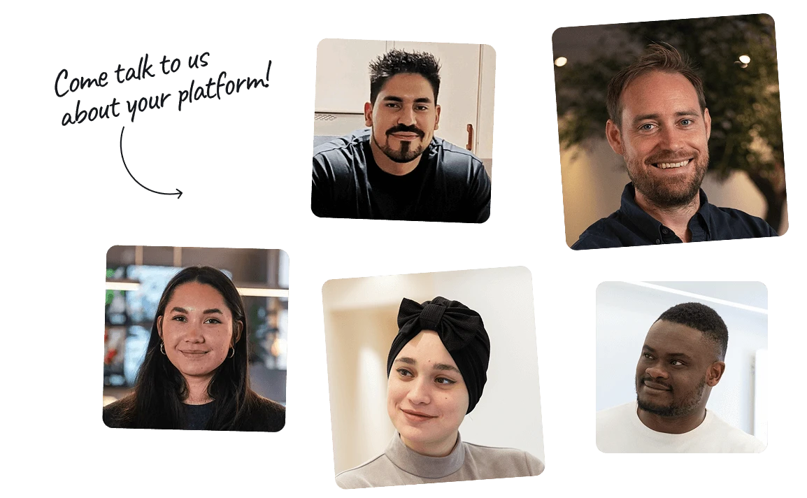 A collage of photos of Besedo employees