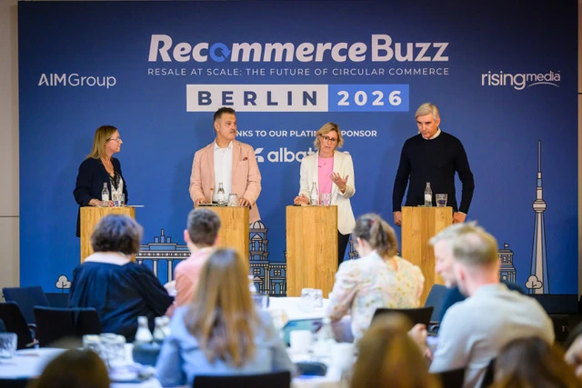 Louise Barnekow of Besedo on a trust and safety panel about marketplace fraud and counterfeits at RecommerceBuzz Berlin 2026.